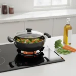Hard Anodized Deep Kadai – 3mm Thick Heavy Aluminum Kadai with SS or Glass Lid,| Induction & Gas Stove Compatible (16/18/20/22/24/26/28/30/32/34 cm) - Image 2
