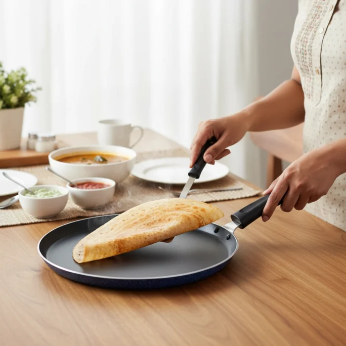 Sigma DOSATAWA (6) Dosa Tawa – PFOA-Free Non-Stick, 2.6 mm Thick, Induction Base, Stay-Cool Handle, Lightweight & Durable (26/29/31 cm) - Image 1