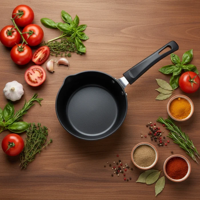 Hard Anodized Taper Sauce Pan, 3 mm Thick with Bakelite Handle (13.5/14.5/16 cm) - Image 2