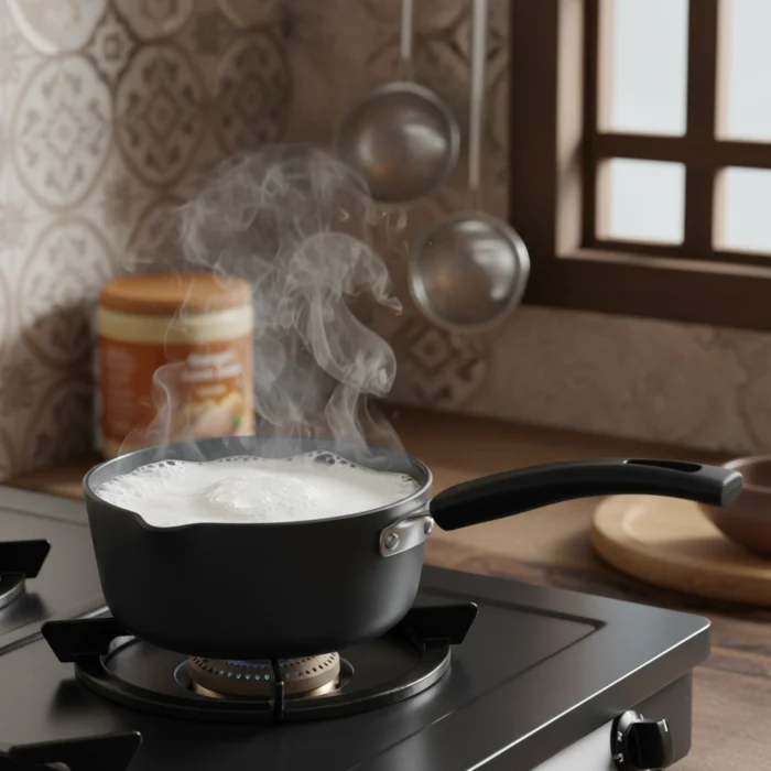 Hard Anodized Taper Sauce Pan, 3 mm Thick with Bakelite Handle (13.5/14.5/16 cm) - Image 3