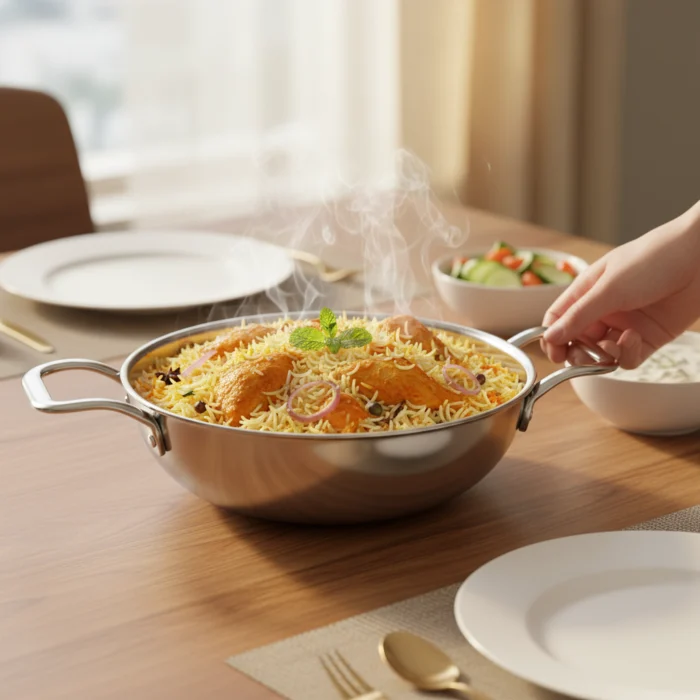 Stainless Steel Tri-Ply Kadai