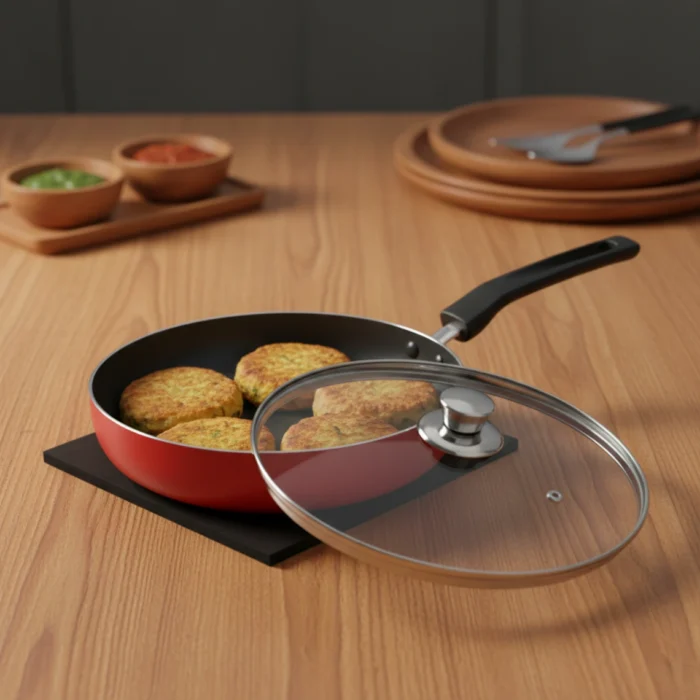 40 Frypan with SS or Glass Lid, Non-Stick PFOA Free (24/26 cm) - Image 1