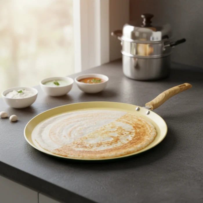 Ceramic Dosa Tawa, 3 mm Thick, PFOA & PFA-Free, Induction Base (29/31 cm) - Image 1