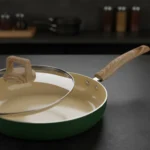 Ceramic Frypan with Glass Lid, PFOA & PFA Free, Induction base, 3 mm Thick, Eco-Friendly Cookware  (22/24/26 cm) - Image 2